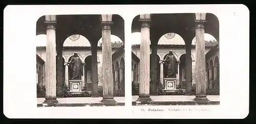 Stereo-Fotografie NPG, Berlin, Ansicht Potsdam, Vorhalle der Friedenskirche