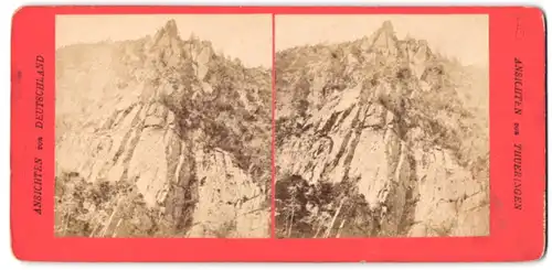 Stereo-Fotografie unbekannter Fotograf, Ansicht Riedenburg, Blick auf den Kirchfelsen