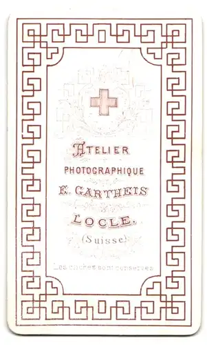 Fotografie E. Gartheis, Locle, Portrait, Junge Dame mit geflochtener Hochsteckfrisur