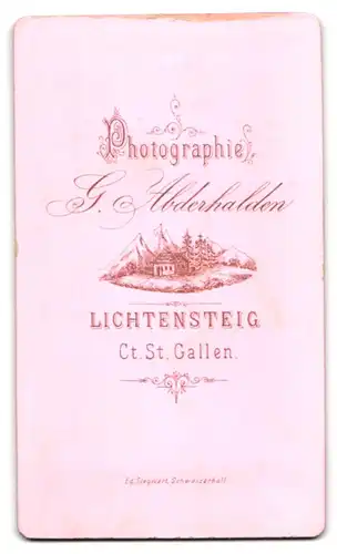 Fotografie G. Abdenhalder, St. Gallen, Lichtenteig, Portrait, Junges Mädchen mit strengem Zopf