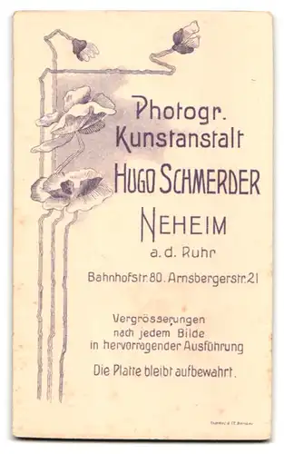 Fotografie Hugo Schmerder, Neheim, Bahnhofstrasse 80, Portrait, Hübsche dame mit Rüschenkragen