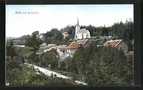 AK Schierke, Teilansicht mit Kirche