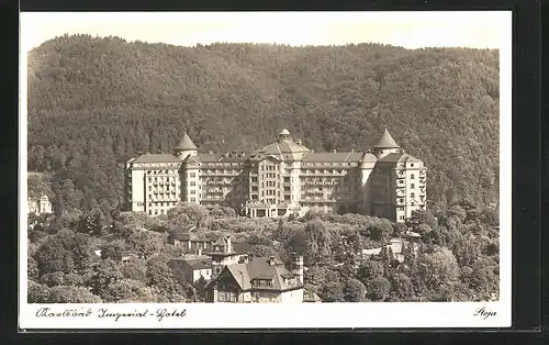 AK Karlsbad, Imperial Hotel im Sonnenschein