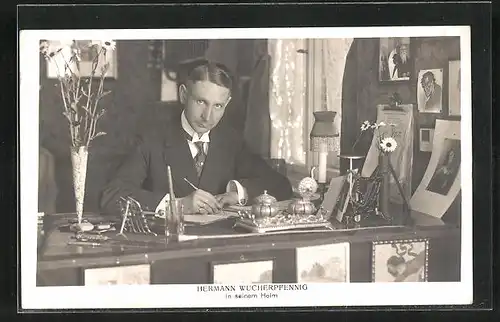 AK Opernsänger Hermann Wucherpfennig in seinem Heim