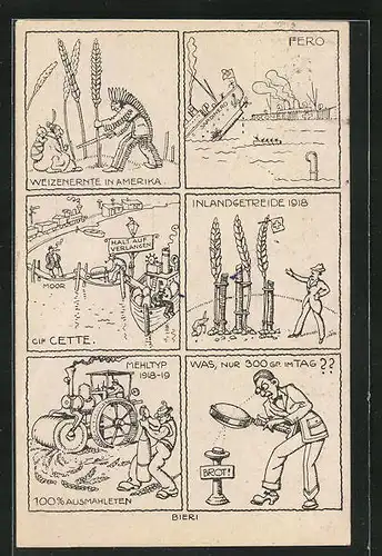 Künstler-AK Worb, Abendunterhaltung der Abteilung Brotversorgung des eidg. Ernährungsamtes 1919