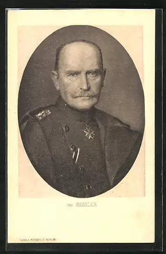 AK Heerführer von Beseler in Uniform mit Orden