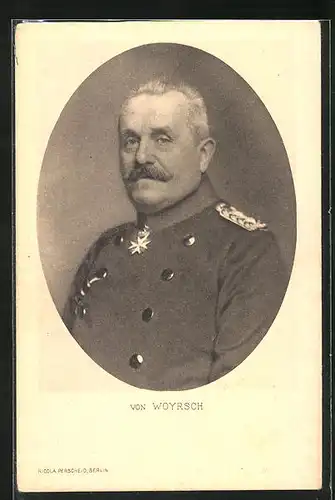 AK Heerführer von Woyrsch in Uniform mit Orden