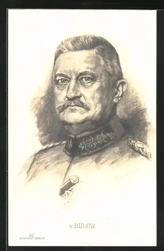 AK Heerführer von Bülow in Uniform