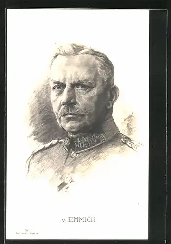AK Heerführer von Emmich in Uniform
