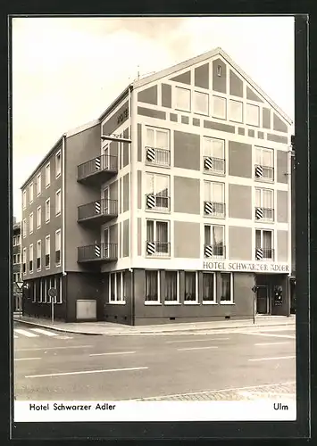 AK Ulm, Hotel Schwarzer Adler, Frauenstrasse 20