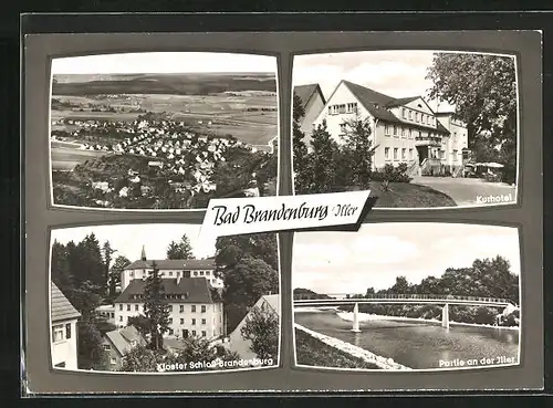 AK Bad Brandenburg /Iller, Kurhotel, Kloster Schloss Brandenburg, Totalansicht