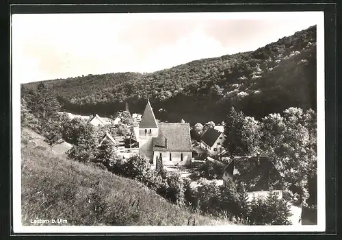 AK Lautern b. Ulm, Ortsansicht mit Kirche