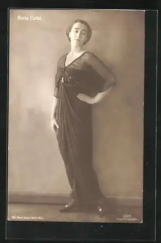 AK Schauspielerin Maria Carmi im Kleid
