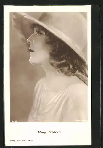 AK Schauspielerin Mary Pickford mit verträumten Blick