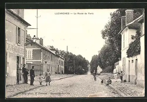 AK Luzarches, La Route de Paris