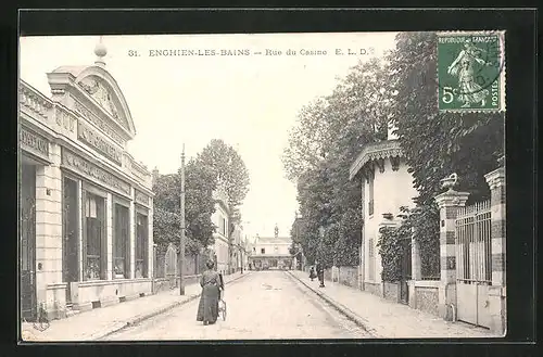 AK Enghien-les-Bains, Rue du Casino, Strassenpartie