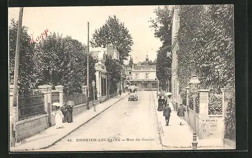 AK Enghien-les-Bains, Rue du Casino, Strassenpartie
