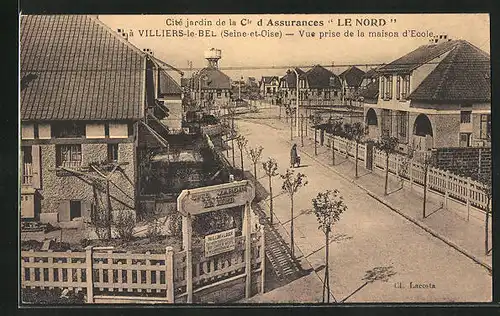 AK Villiers-le-Bel, Vue prise de la maison d`Ecole