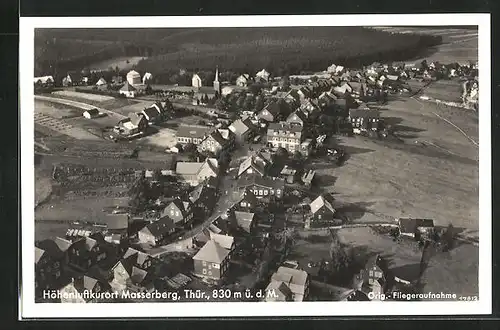 AK Masserberg i. Th., Fliegeraufnahme der Ortschaft