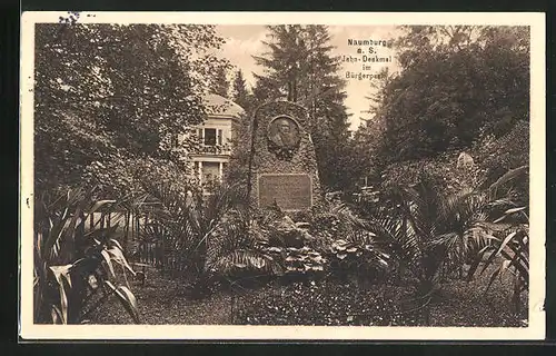 AK Naumburg a. S., Jahn-Denkmal im Bürgerpark