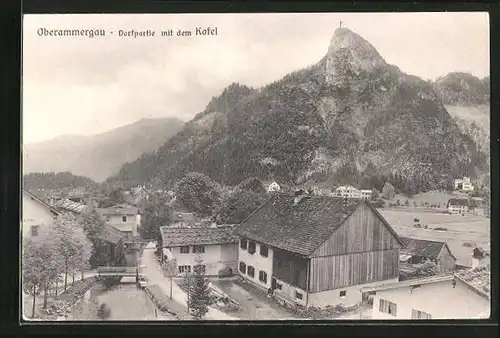 AK Oberammergau, Ortsansicht mit Kofel