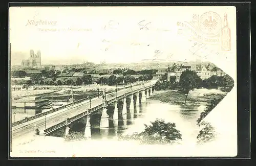 AK Magdeburg, Panorama v. d. Friedrichstadt