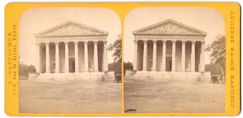 Stereo-Fotografie A. Hautecceur, Paris, Rue de Rivoli 172, Ansicht Paris, La Madelenie