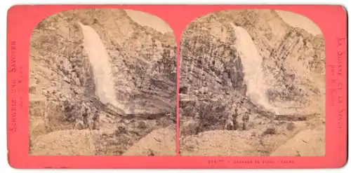 Stereo-Fotografie E. Lamy, Ansicht Vernayaz, Cascade de Pisse