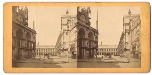 Stereo-Fotografie unbekannter Fotograf, Ansicht Venedig, Blick auf das Palais Royal