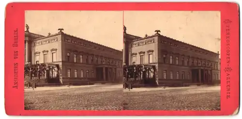 Stereo-Fotografie unbekannter Fotograf, Ansicht Berlin, Partie am alten Palais, Unter den Linden