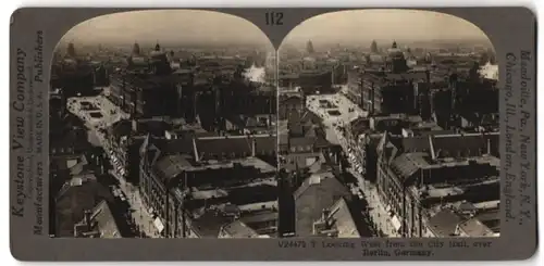 Stereo-Fotografie Keystone View Co., Meadville / PA., Ansicht Berlin, Looking West from the City Hall