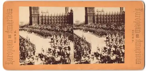 Stereo-Fotografie unbekannter Fotograf, Ansicht London, 60 jähriges Kronjubiläum von Queen Victoria 1897