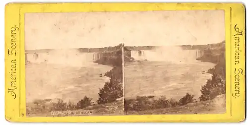 Stereo-Fotografie unbekannter Fotograf, Ansicht Niagara Falls / NY, Horseshoe Falls, Wasserfall, Niagarafälle