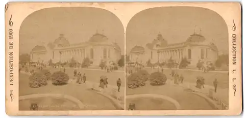 Stereo-Fotografie J. Kuhn, Paris, Rue de Rivoli 220, Ausstellung Paris 1900, La Port Palais