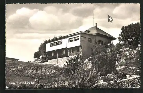 AK Lägern-Hochwacht, Aussichtspunkt Restaurant v. H. Huber