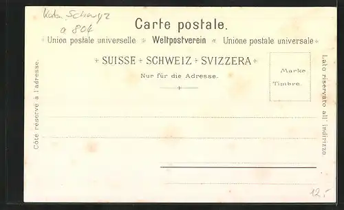 Lithographie Rigi, Kaltbad, Känzeli, Klösterli