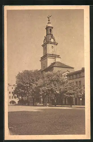 AK Hirschberg, Strassenpartie am Rathaus