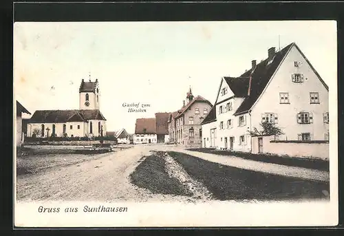 AK Sunthausen, Gasthof zum Hirschen