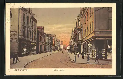 AK Langendreer, Kaiserstrasse mit Geschäft, Maggi-Reklame