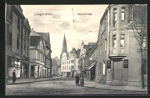 AK Langendreer, Kaiserstrasse mit Restaurant