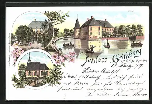 Lithographie Gelsenkirchen, Schloss Grimberg
