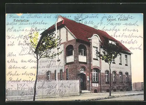 AK Fehrbellin, Kaiserl. Postamt