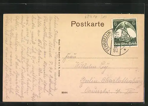 AK Fehrbellin, Kaiserl. Postamt