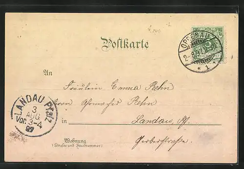 Lithographie Oppenau, Ruine Allerheiligen, Totalansicht