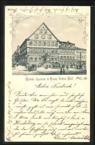 AK Schw. Hall, Hôtel Lamm & Post