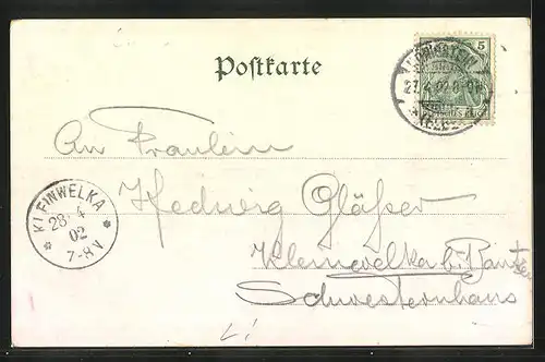 Lithographie Gohrisch b. Königstein /Elbe, Kurhaus Sennerhütte, Logis-Haus Senner-Villa, Teilansicht mit Lilienstein