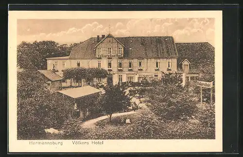 AK Hermannsburg bei Celle, Völker`s Hotel