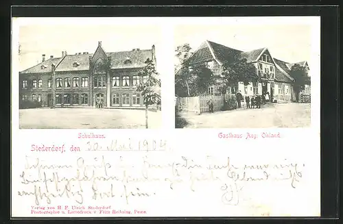 AK Stederdorf, Gasthaus Aug. Ohland, Schulhaus