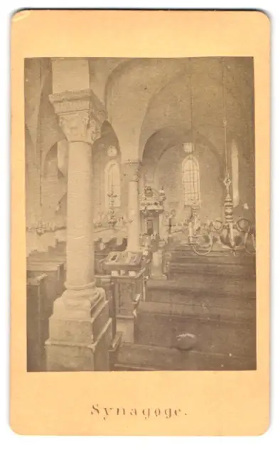 Fotografie A. Schimmer, Worms a. Rh., Ansicht Worms a. Rh., Innenansicht der Synagoge mit Gebetsbänken 0