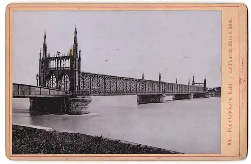 Fotografie Ernst Roepke, Wiesbaden, Ansicht Kehl a. Rh., Blick auf die Rheinbrücke, Le Pont du Rhin